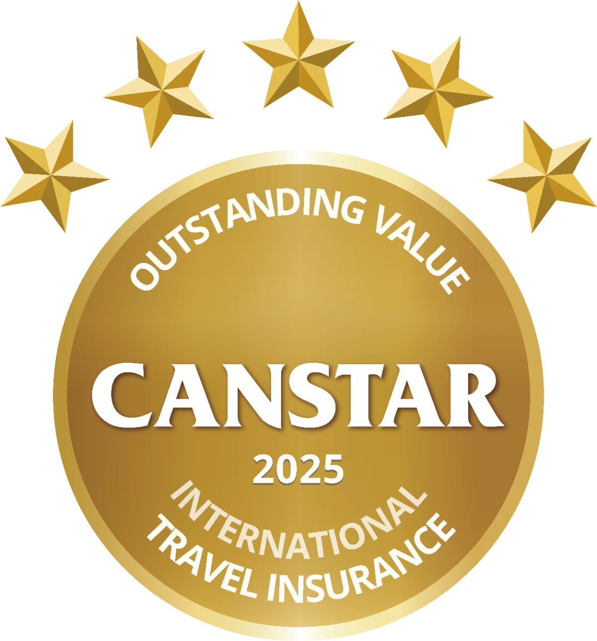 Canstar Award 2025 — Outstanding Value International Travel Insurance